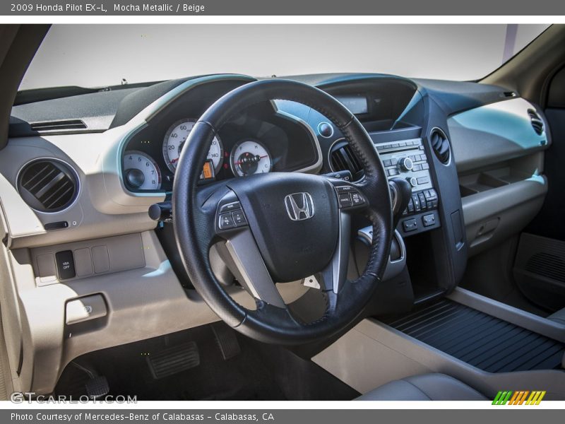 Mocha Metallic / Beige 2009 Honda Pilot EX-L