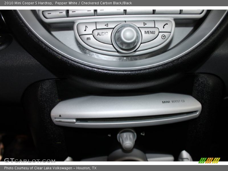 Pepper White / Checkered Carbon Black/Black 2010 Mini Cooper S Hardtop