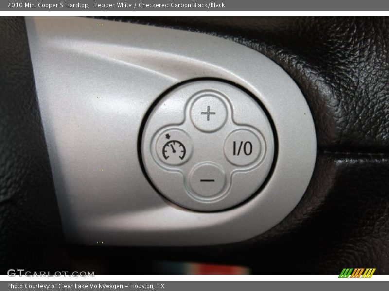 Pepper White / Checkered Carbon Black/Black 2010 Mini Cooper S Hardtop