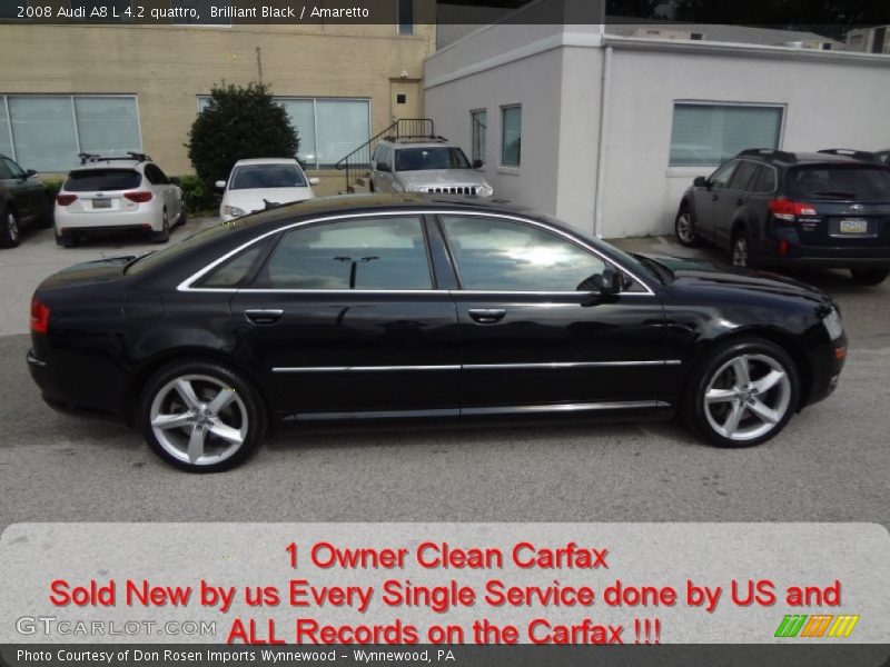Brilliant Black / Amaretto 2008 Audi A8 L 4.2 quattro