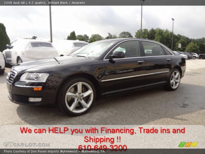 Brilliant Black / Amaretto 2008 Audi A8 L 4.2 quattro