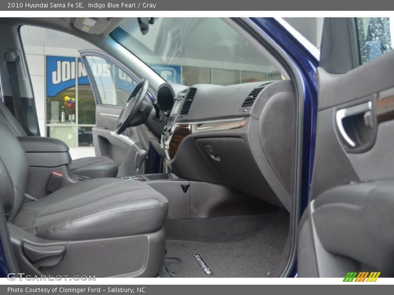 Indigo Blue Pearl / Gray 2010 Hyundai Santa Fe SE