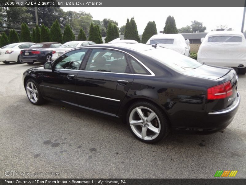 Brilliant Black / Amaretto 2008 Audi A8 L 4.2 quattro