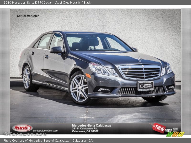 Steel Grey Metallic / Black 2010 Mercedes-Benz E 550 Sedan