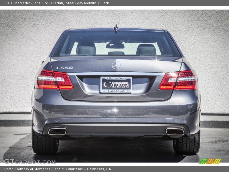 Steel Grey Metallic / Black 2010 Mercedes-Benz E 550 Sedan