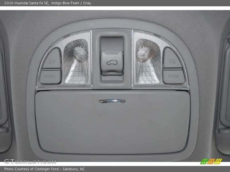 Indigo Blue Pearl / Gray 2010 Hyundai Santa Fe SE