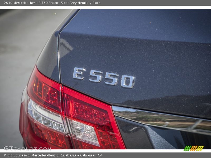 Steel Grey Metallic / Black 2010 Mercedes-Benz E 550 Sedan