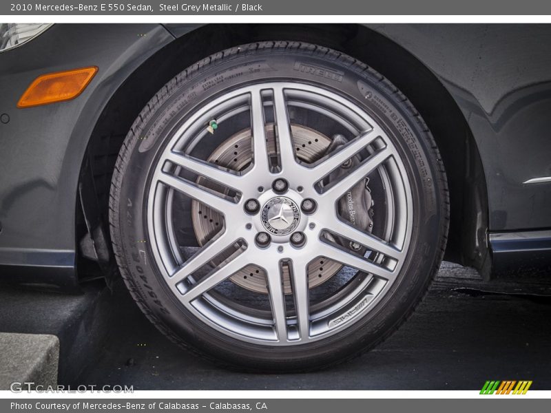 Steel Grey Metallic / Black 2010 Mercedes-Benz E 550 Sedan