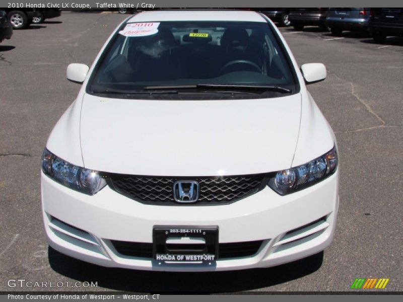 Taffeta White / Gray 2010 Honda Civic LX Coupe