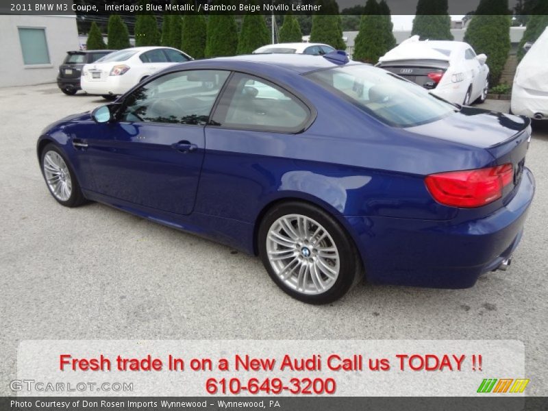 Interlagos Blue Metallic / Bamboo Beige Novillo Leather 2011 BMW M3 Coupe