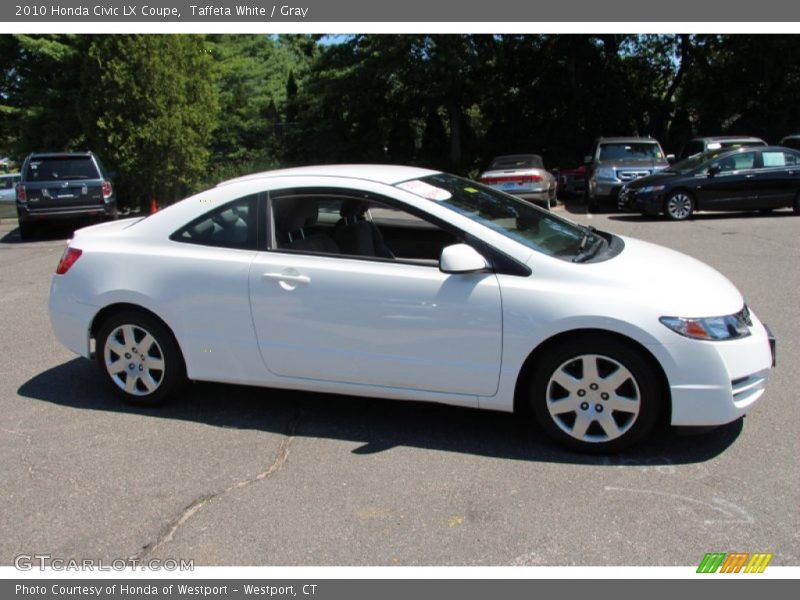 Taffeta White / Gray 2010 Honda Civic LX Coupe