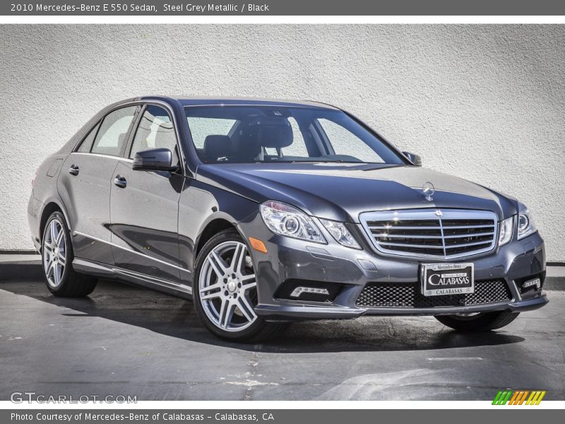 Steel Grey Metallic / Black 2010 Mercedes-Benz E 550 Sedan