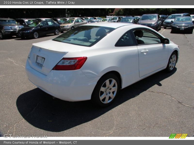 Taffeta White / Gray 2010 Honda Civic LX Coupe