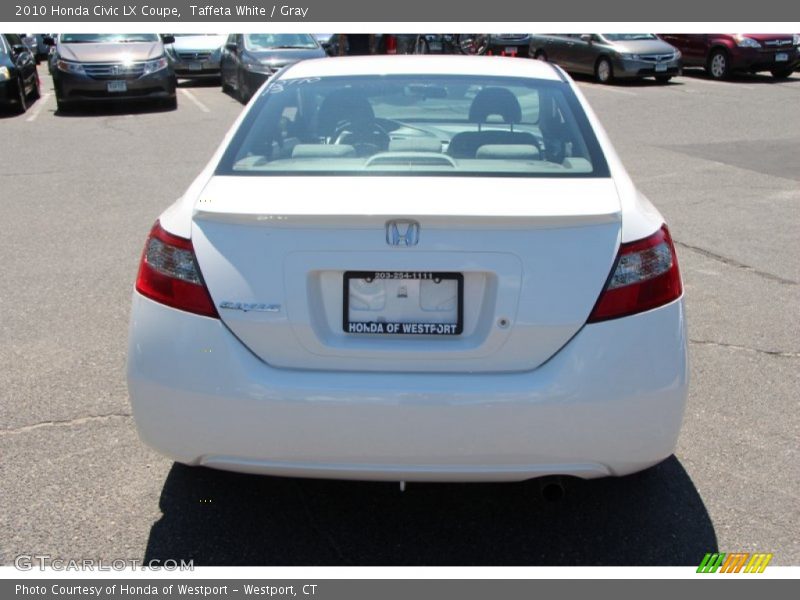 Taffeta White / Gray 2010 Honda Civic LX Coupe