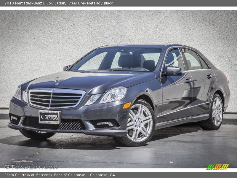 Steel Grey Metallic / Black 2010 Mercedes-Benz E 550 Sedan