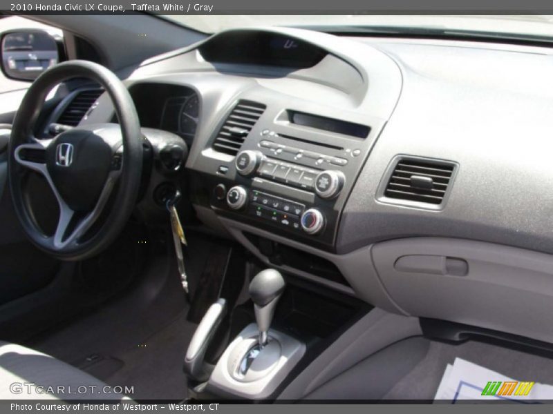 Taffeta White / Gray 2010 Honda Civic LX Coupe