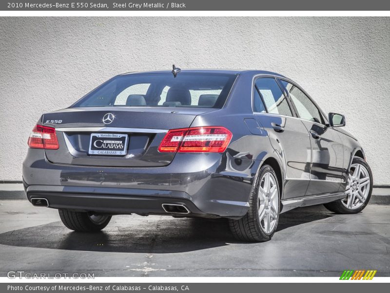 Steel Grey Metallic / Black 2010 Mercedes-Benz E 550 Sedan