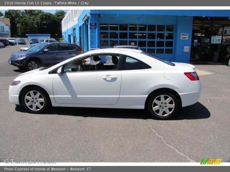 Taffeta White / Gray 2010 Honda Civic LX Coupe