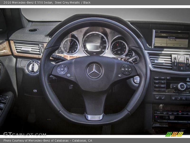 Steel Grey Metallic / Black 2010 Mercedes-Benz E 550 Sedan
