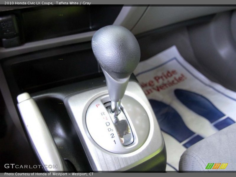 Taffeta White / Gray 2010 Honda Civic LX Coupe