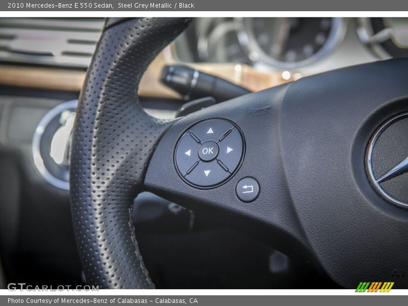 Steel Grey Metallic / Black 2010 Mercedes-Benz E 550 Sedan