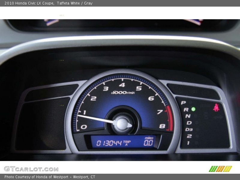 Taffeta White / Gray 2010 Honda Civic LX Coupe