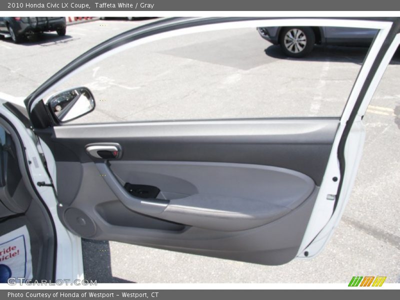 Taffeta White / Gray 2010 Honda Civic LX Coupe