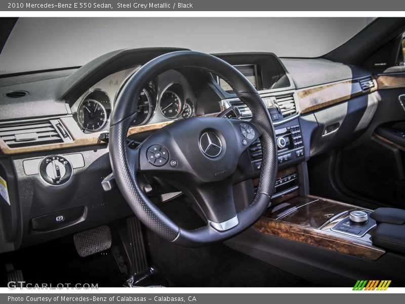 Steel Grey Metallic / Black 2010 Mercedes-Benz E 550 Sedan