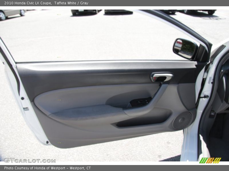 Taffeta White / Gray 2010 Honda Civic LX Coupe