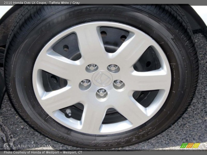 Taffeta White / Gray 2010 Honda Civic LX Coupe