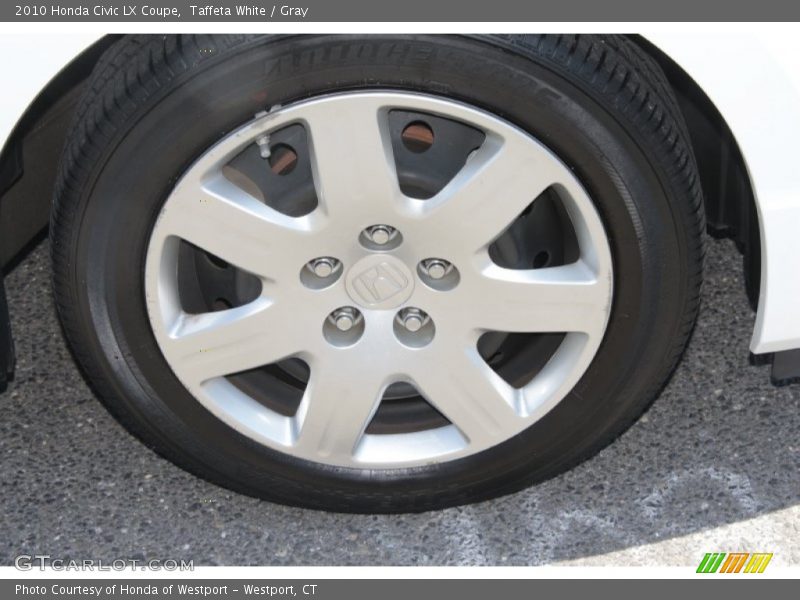 Taffeta White / Gray 2010 Honda Civic LX Coupe