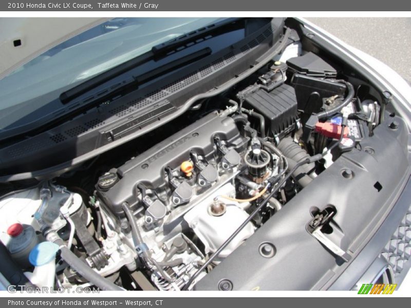 Taffeta White / Gray 2010 Honda Civic LX Coupe