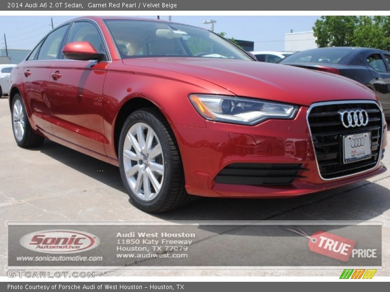 Garnet Red Pearl / Velvet Beige 2014 Audi A6 2.0T Sedan