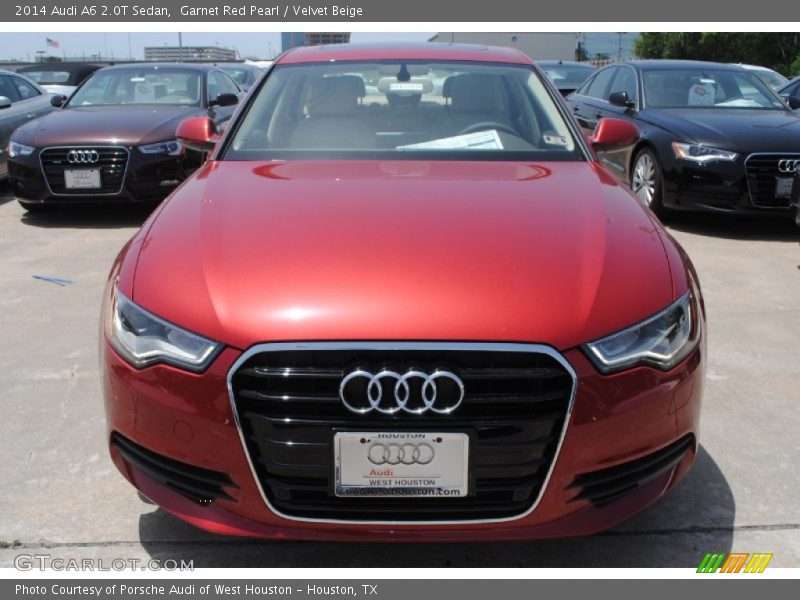 Garnet Red Pearl / Velvet Beige 2014 Audi A6 2.0T Sedan