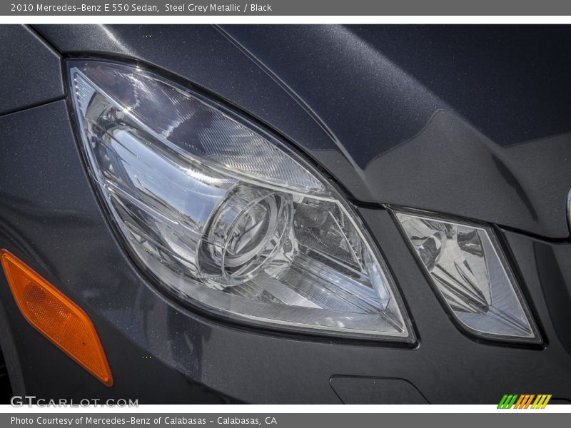 Steel Grey Metallic / Black 2010 Mercedes-Benz E 550 Sedan