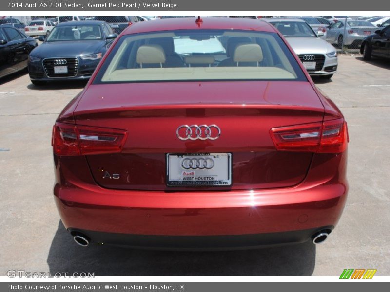 Garnet Red Pearl / Velvet Beige 2014 Audi A6 2.0T Sedan