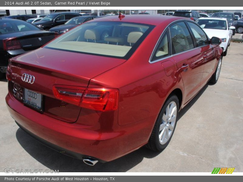Garnet Red Pearl / Velvet Beige 2014 Audi A6 2.0T Sedan