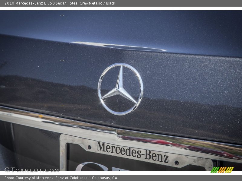 Steel Grey Metallic / Black 2010 Mercedes-Benz E 550 Sedan