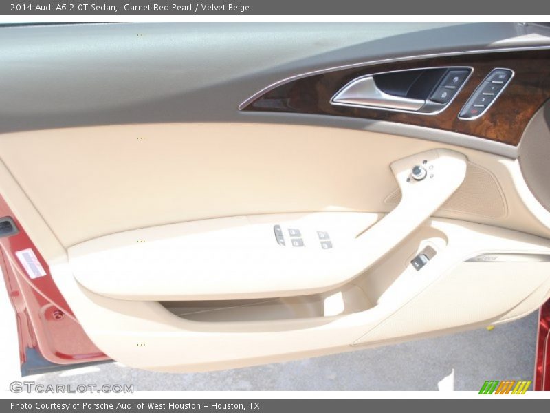 Garnet Red Pearl / Velvet Beige 2014 Audi A6 2.0T Sedan