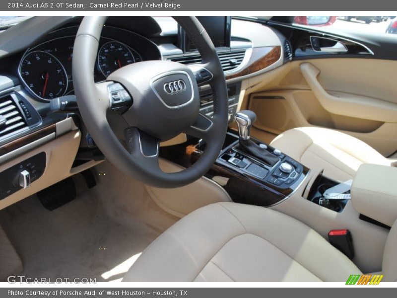 Garnet Red Pearl / Velvet Beige 2014 Audi A6 2.0T Sedan