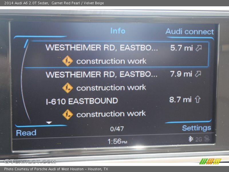 Garnet Red Pearl / Velvet Beige 2014 Audi A6 2.0T Sedan