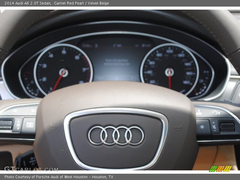 Garnet Red Pearl / Velvet Beige 2014 Audi A6 2.0T Sedan