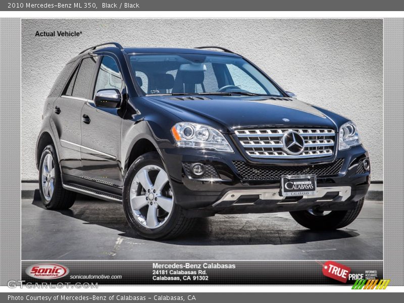 Black / Black 2010 Mercedes-Benz ML 350