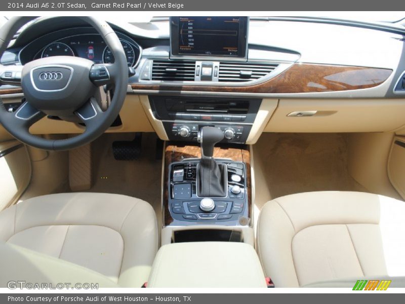 Garnet Red Pearl / Velvet Beige 2014 Audi A6 2.0T Sedan