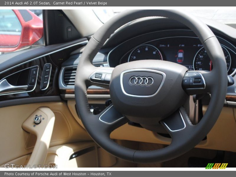 Garnet Red Pearl / Velvet Beige 2014 Audi A6 2.0T Sedan