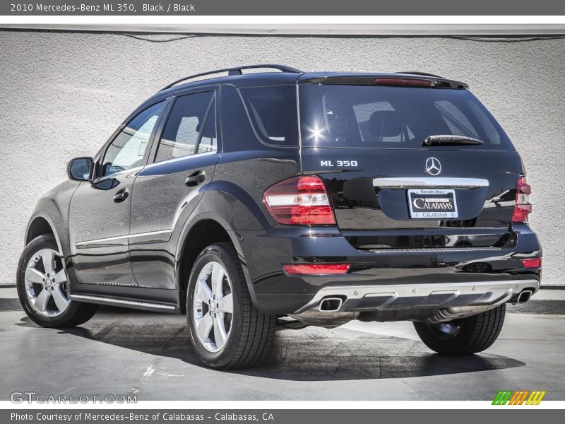 Black / Black 2010 Mercedes-Benz ML 350