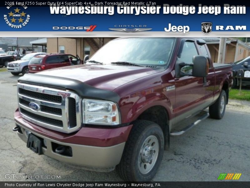 Dark Toreador Red Metallic / Tan 2005 Ford F250 Super Duty FX4 SuperCab 4x4