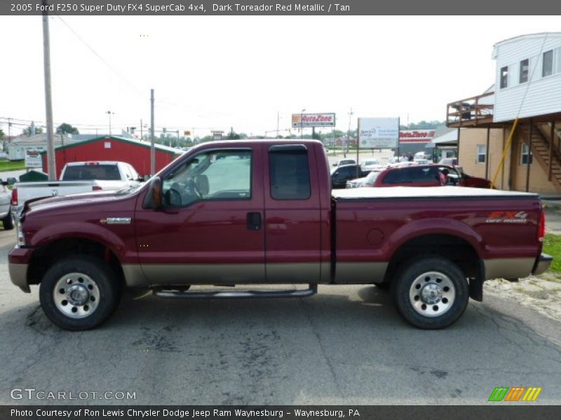 Dark Toreador Red Metallic / Tan 2005 Ford F250 Super Duty FX4 SuperCab 4x4