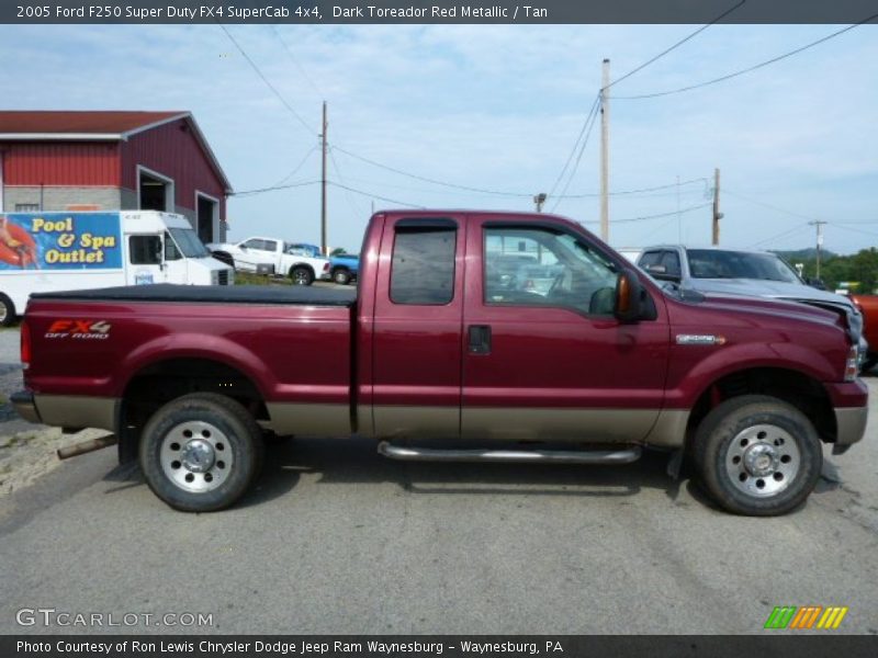 Dark Toreador Red Metallic / Tan 2005 Ford F250 Super Duty FX4 SuperCab 4x4