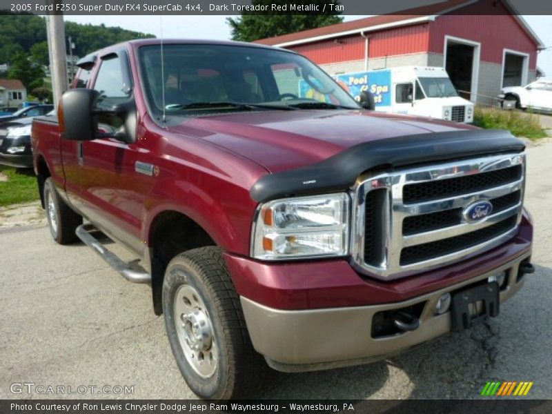 Dark Toreador Red Metallic / Tan 2005 Ford F250 Super Duty FX4 SuperCab 4x4